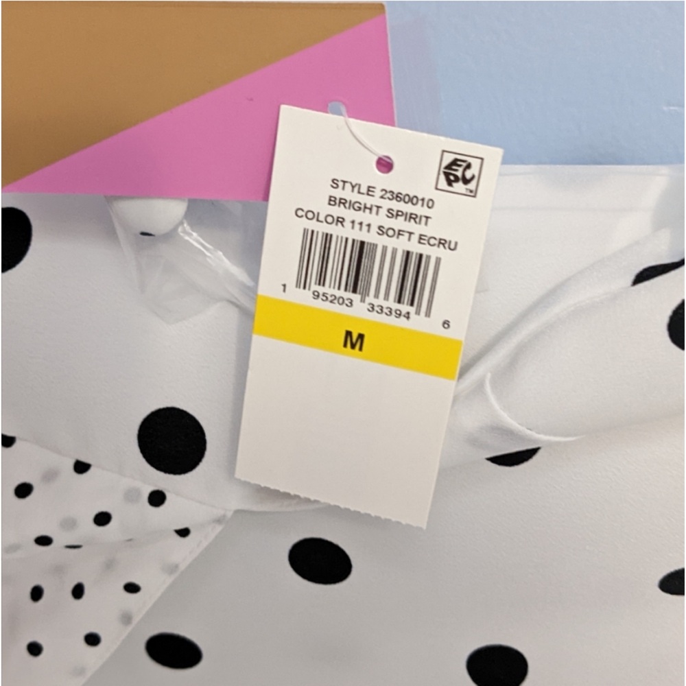 Riley & Rae Reyna Dot Print One Shoulder Blouse - Picture 3 of 3